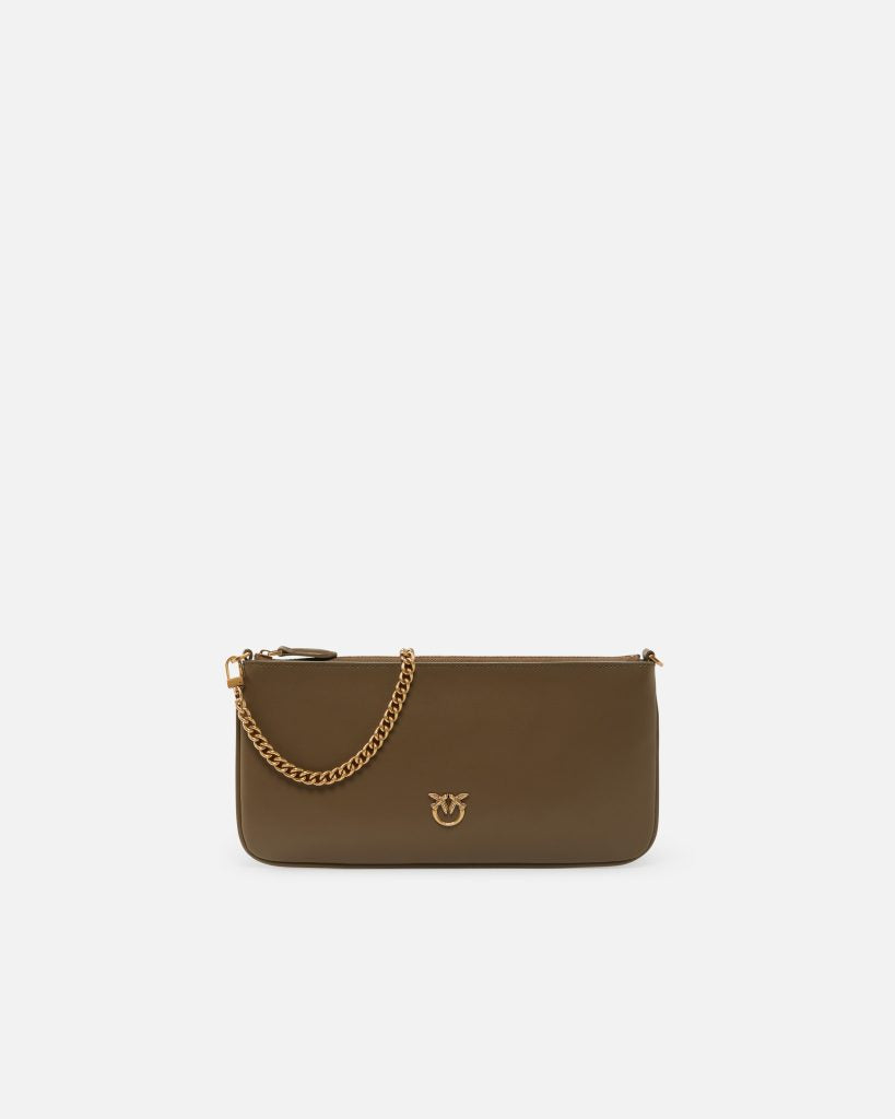 Horizontal Flat Bag in leather