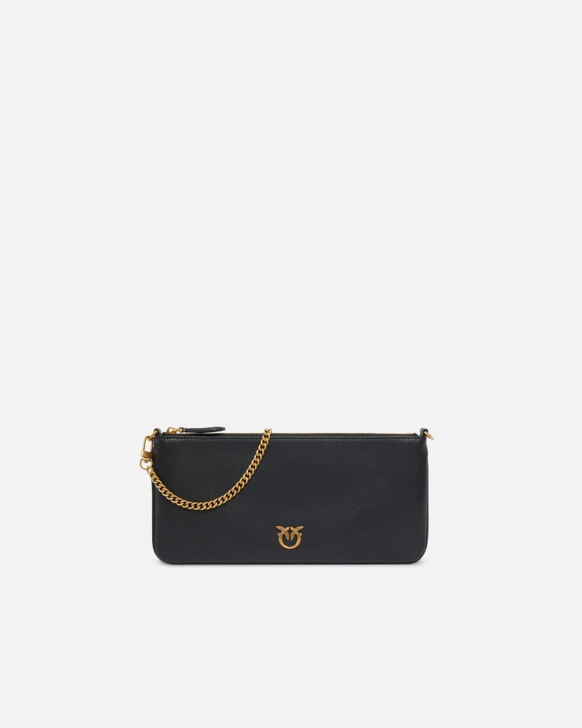 Horizontal Flat Bag in leather