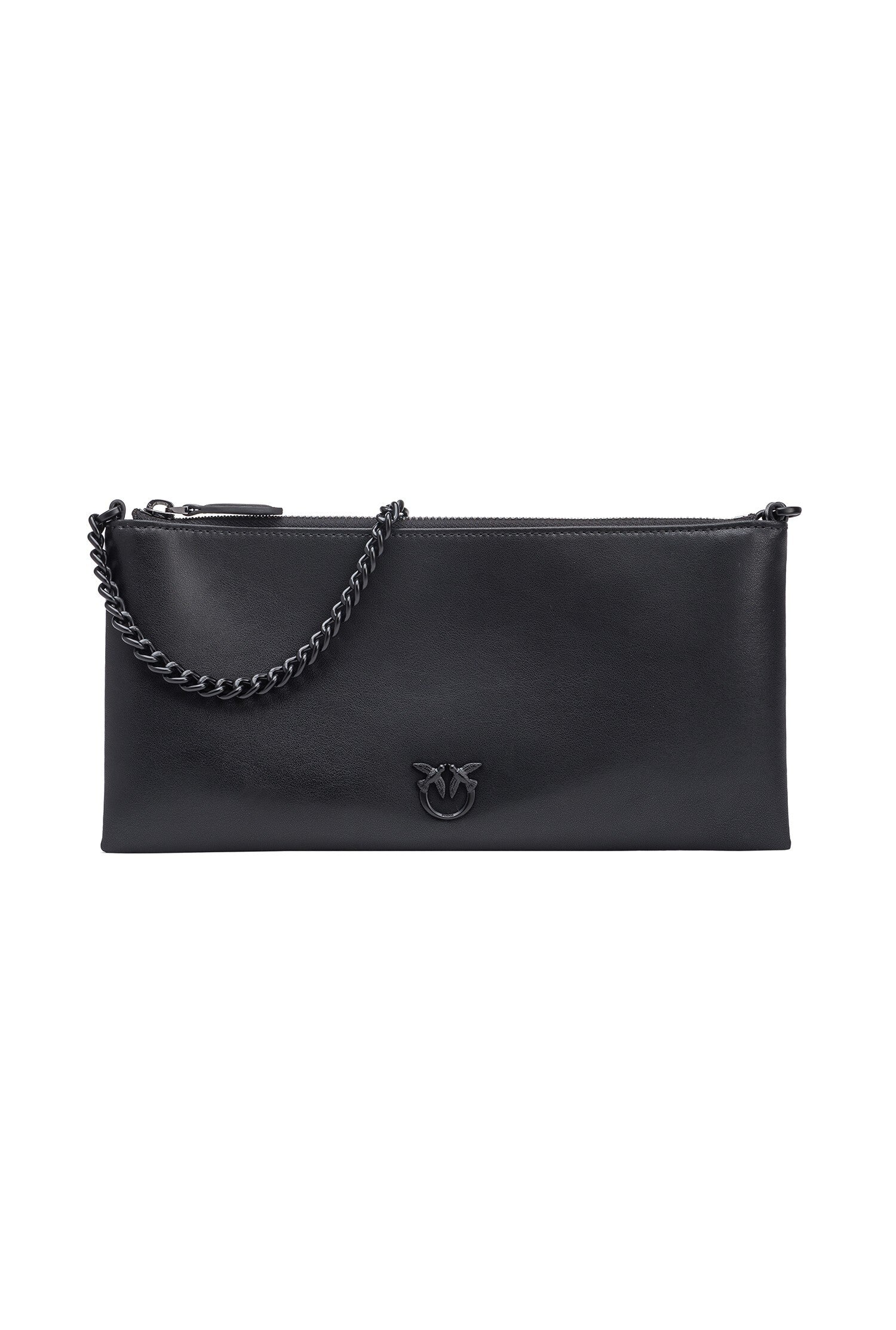 Horizontal Flat Bag in leather - Color Block