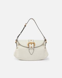 Jolene leather shoulder bag with heart buckle