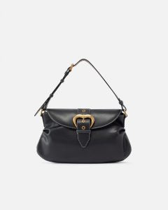 Jolene leather shoulder bag with heart buckle