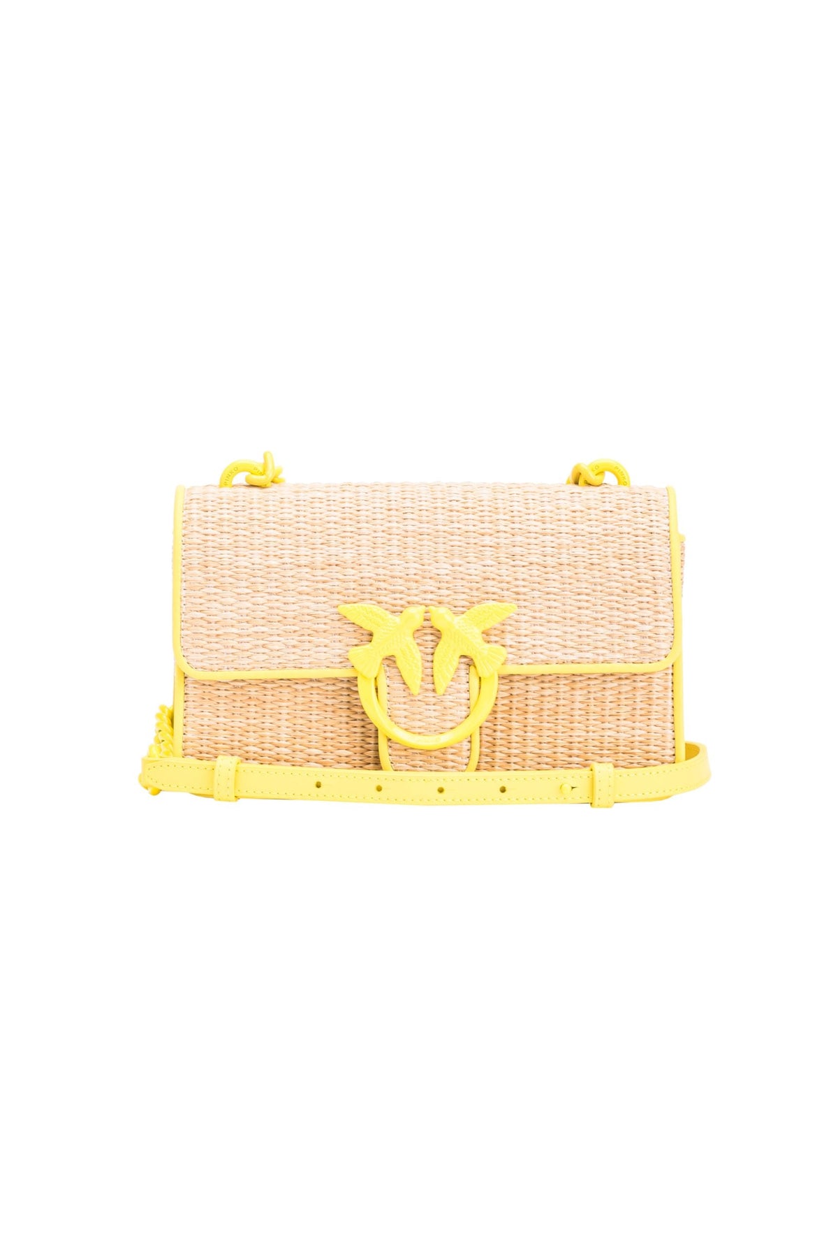 Mini Love Bag  raffia and leather