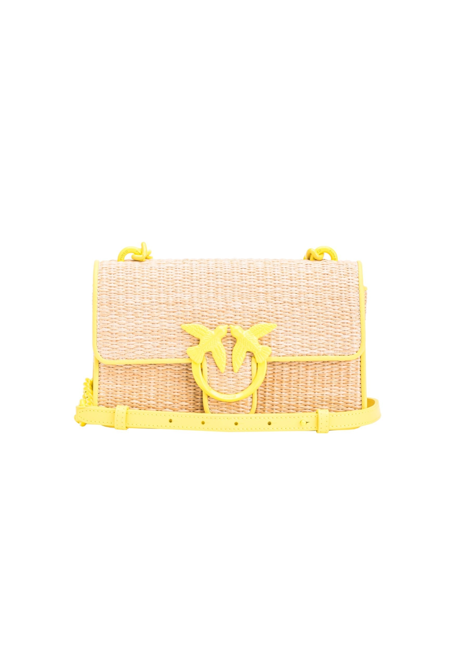 Mini Love Bag  raffia and leather