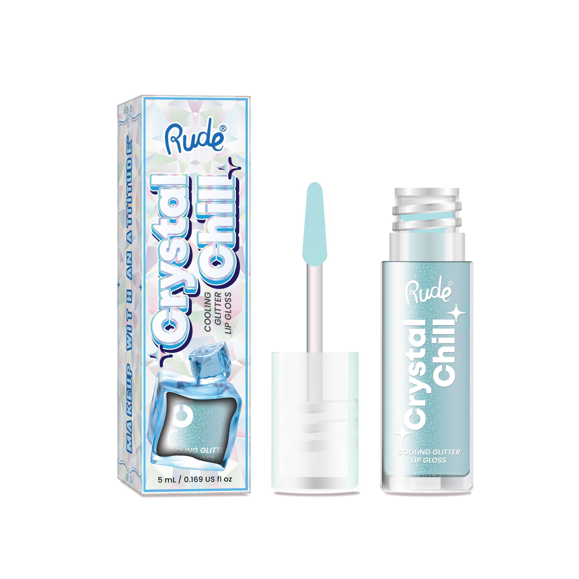 RUDE Crystal Chill Cooling Glitter Lip Gloss