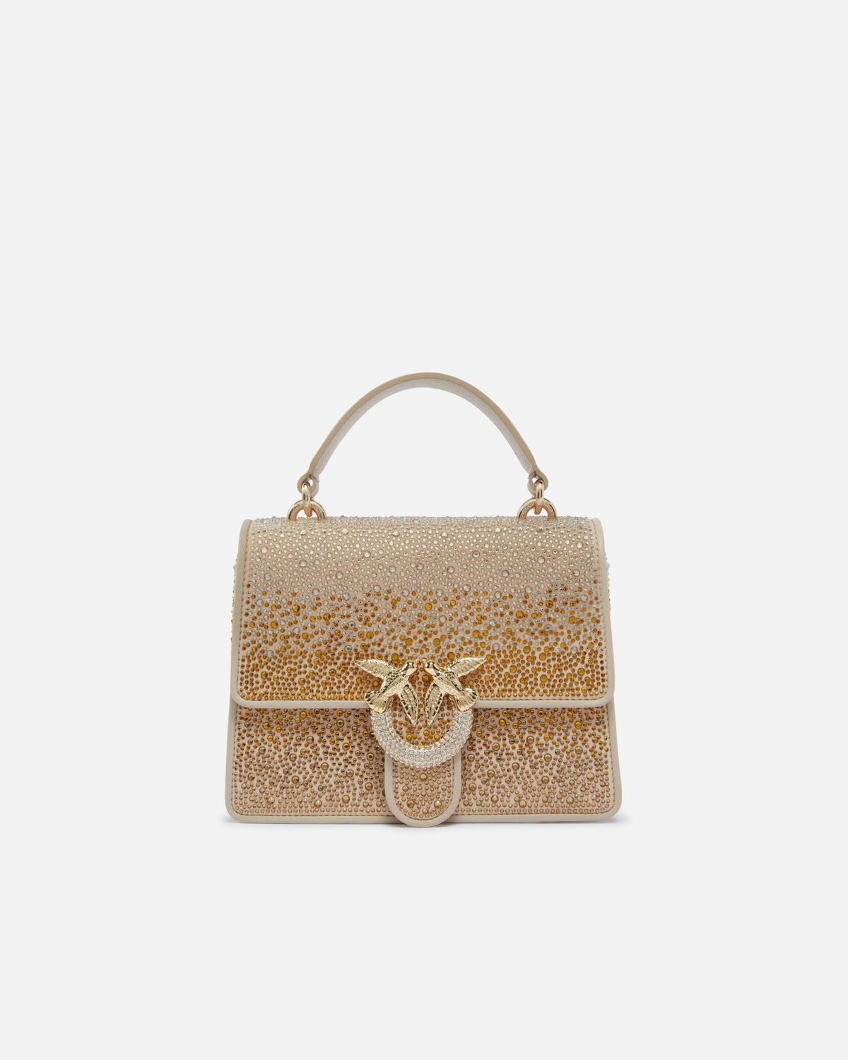 Mini Love Bag Top Handle with Rhinestones