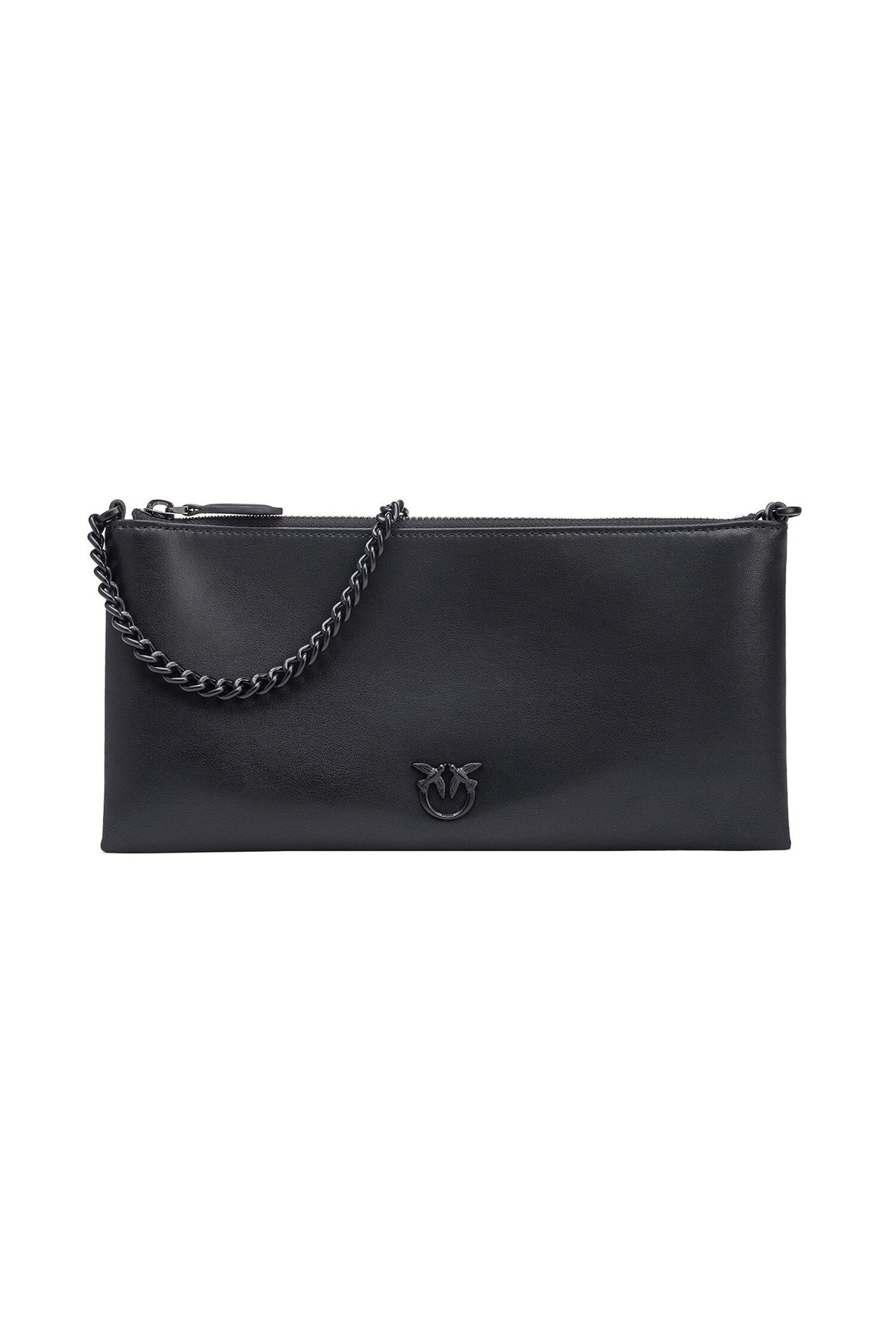Horizontal Flat Bag in leather - Color Block