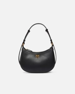 Mini Love Bag Half Moon - Black Antique Gold