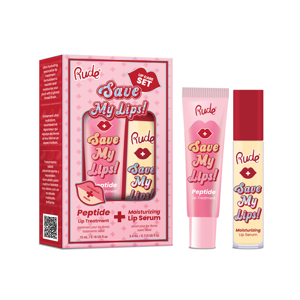 RUDE Save My Lips Combo Lip Care Set