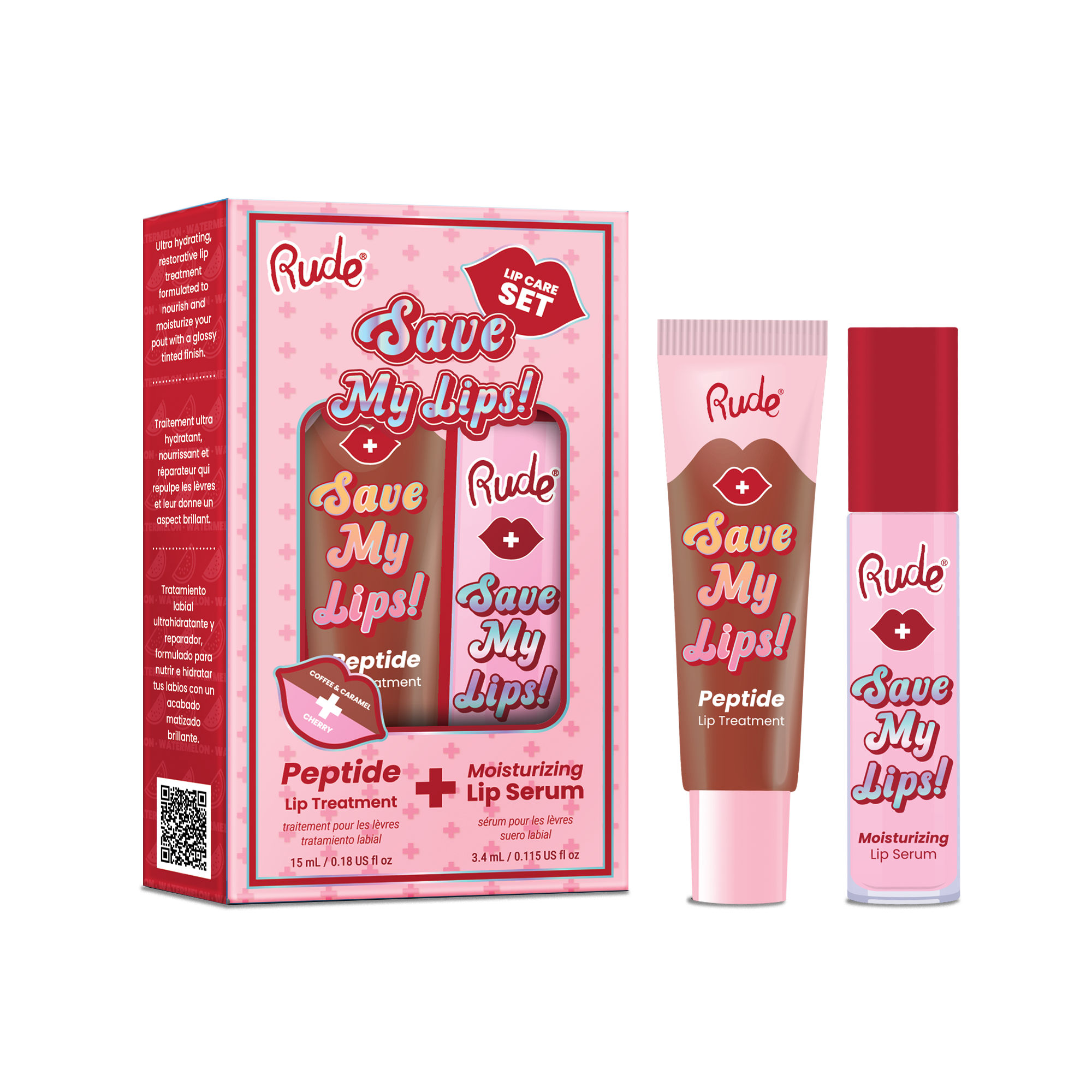 RUDE Save My Lips Combo Lip Care Set