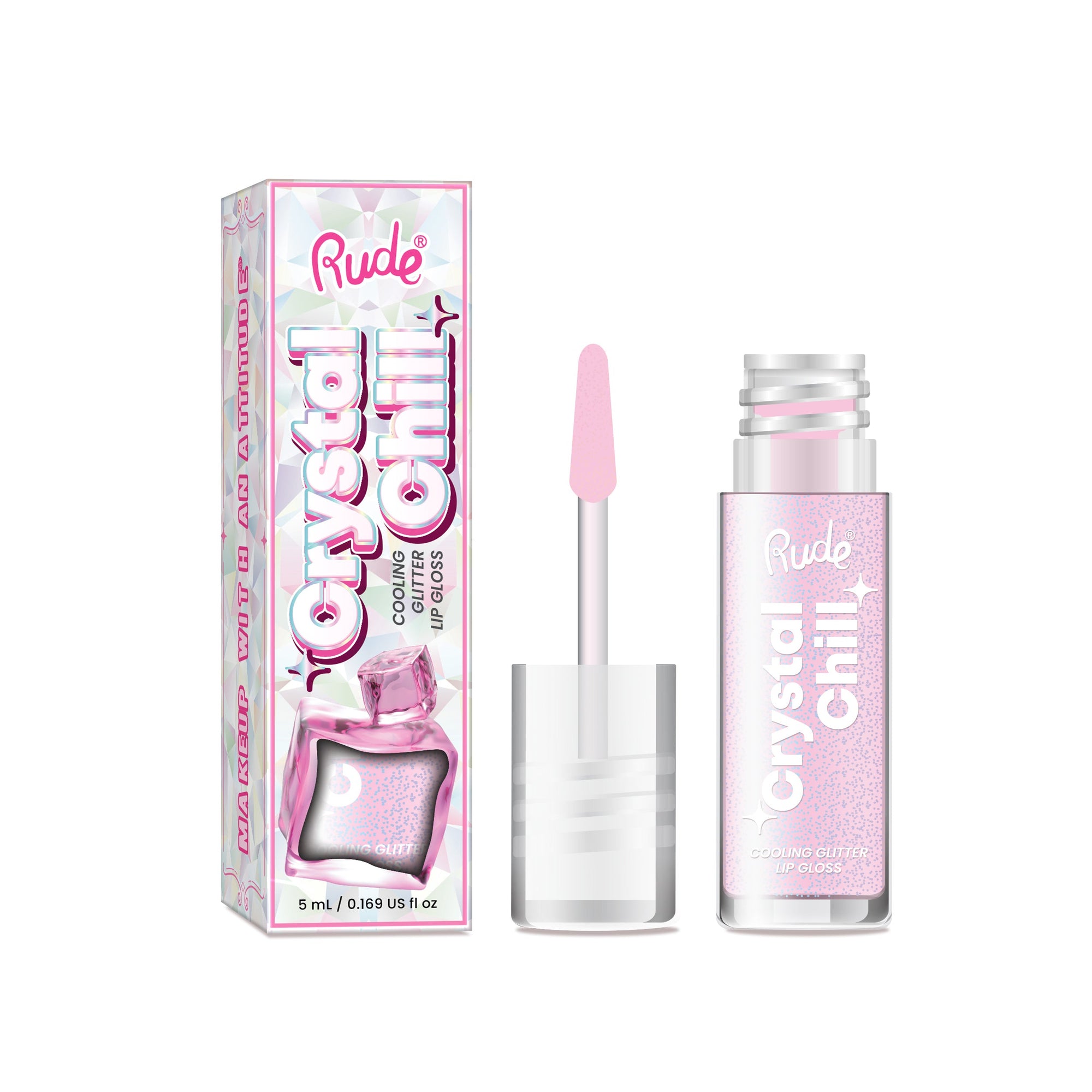 RUDE Crystal Chill Cooling Glitter Lip Gloss