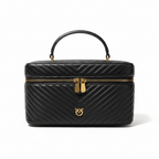 PINKO - CLASSIC VANITY CASE - NAPPA  CHEVRON - BLACK