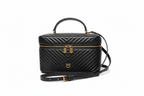 PINKO - CLASSIC VANITY CASE - NAPPA  CHEVRON - BLACK