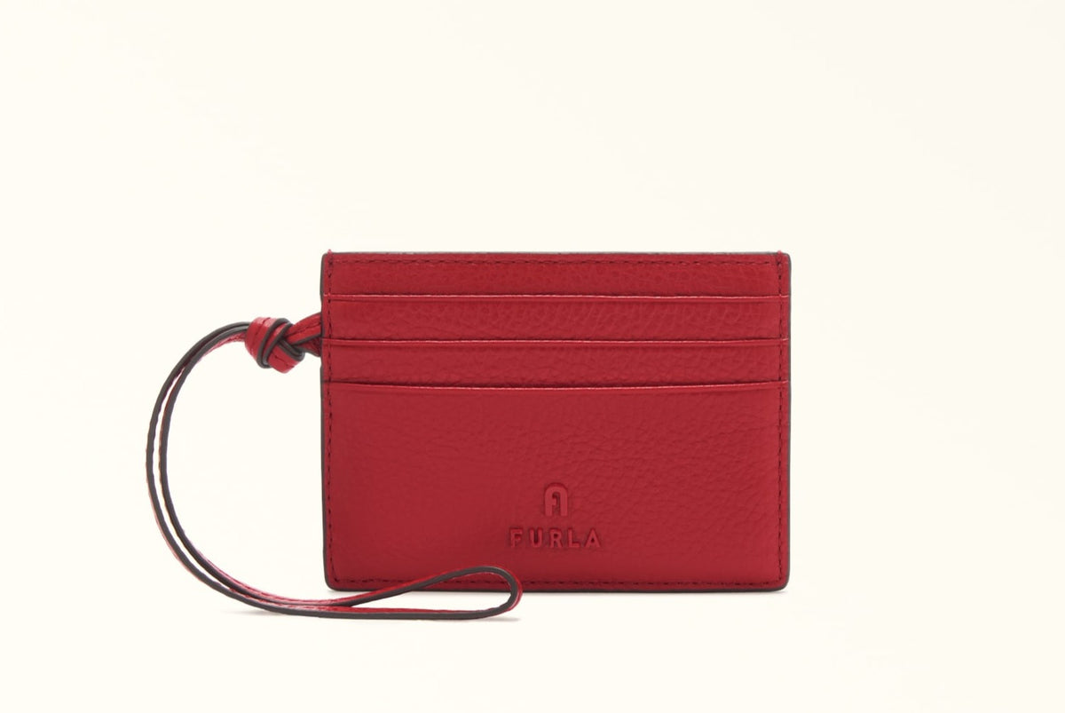 FURLA CAMELIA CARD CASE W/ STRAP - BAG CHARM