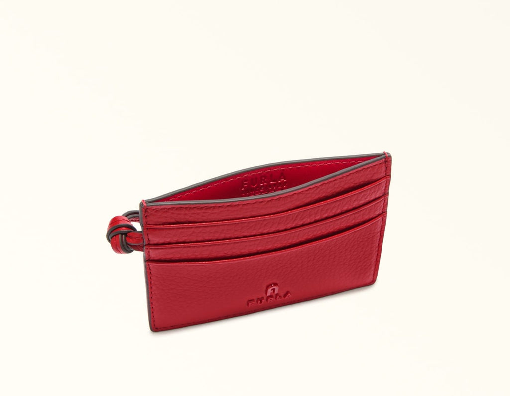 FURLA CAMELIA CARD CASE W/ STRAP - BAG CHARM